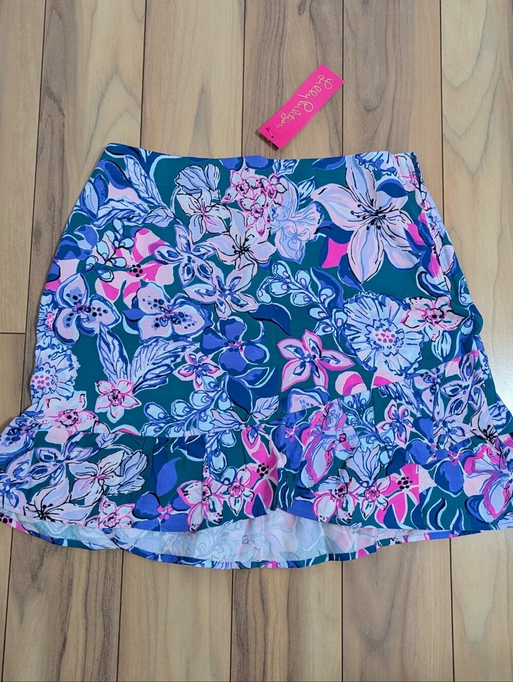 NWT! Lilly Pulitzer Ibby Skirt Tanzanian Teal Moonlight Garden Size 6